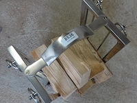 Rivièra maison moderne roestvrij stalen houtblokkenstandaard met openhaardgereedschap - afbeelding 5 van  5