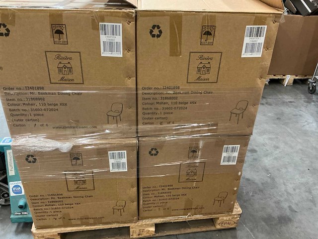 Rivièra maison mr. beekman eetkamerstoel (4x) - afbeelding 3 van  12