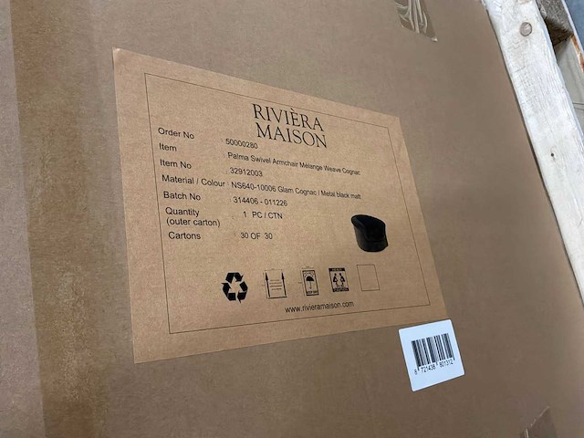 Rivièra maison palma draaifauteuil - afbeelding 6 van  6