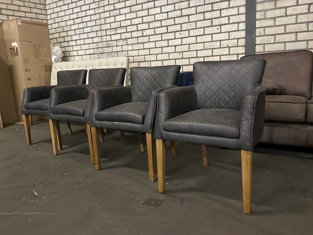 Rivièra maison pellini eetkamerstoel (4x) - afbeelding 1 van  6