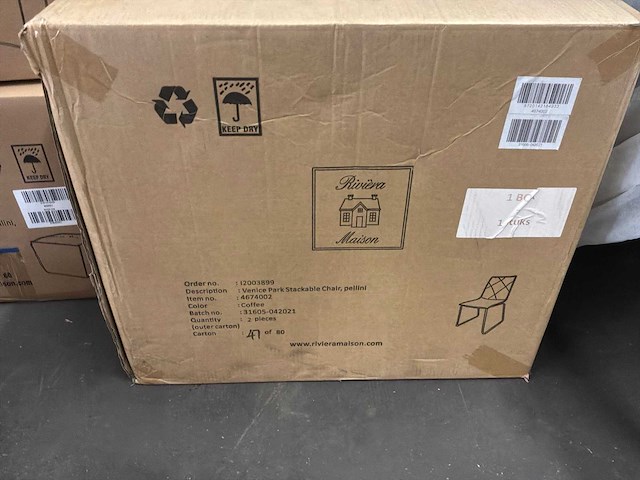 Rivièra maison pellini eetkamerstoel (6x) - afbeelding 1 van  6