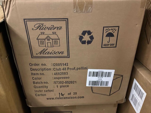 Rivièra maison pellini poef - afbeelding 6 van  6