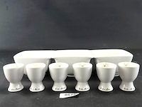 Rivièra maison porseleinen eierdopjes met bijpassende serveerschaal - afbeelding 2 van  5