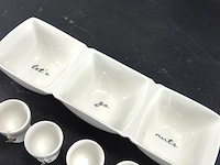 Rivièra maison porseleinen eierdopjes met bijpassende serveerschaal - afbeelding 4 van  5