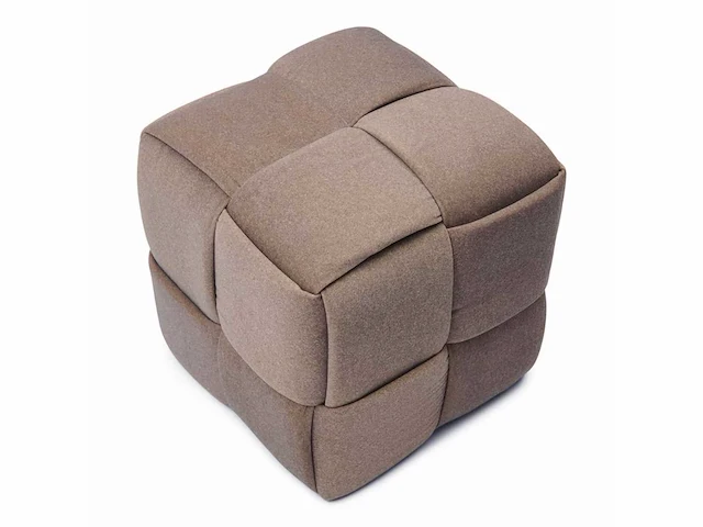 Rivièra maison qbic mohair poef - afbeelding 2 van  5
