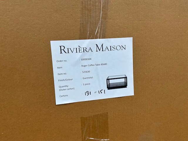 Riviera maison roger salontafel 80x80 - afbeelding 2 van  2