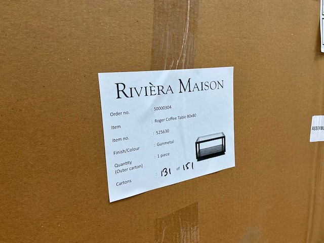 Riviera maison roger salontafel 80x80 - afbeelding 5 van  5
