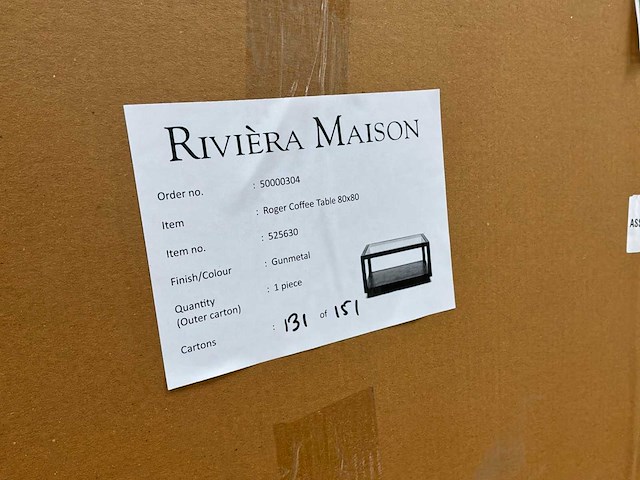 Riviera maison roger salontafel 80x80 - afbeelding 8 van  8