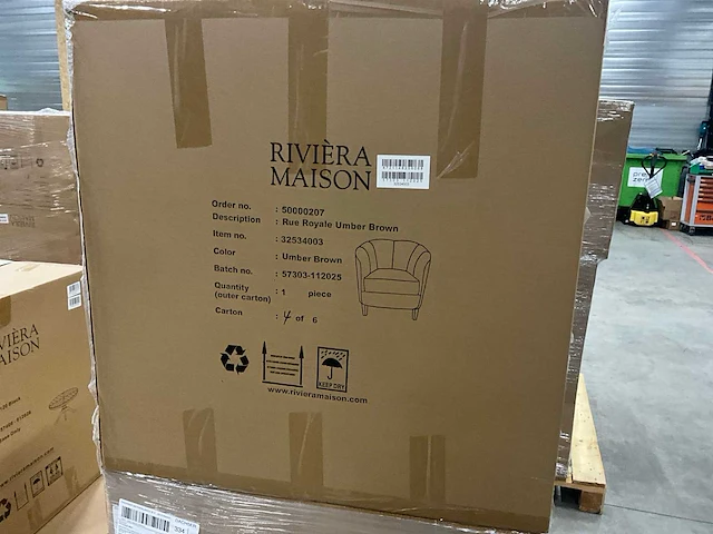 Rivièra maison rue royale fauteuil - afbeelding 7 van  7