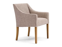 Riviera maison savile row dac bright taupe eetkamerstoel (4x) - afbeelding 1 van  6