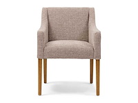 Riviera maison savile row dac bright taupe eetkamerstoel (4x) - afbeelding 2 van  6