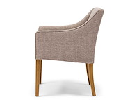 Riviera maison savile row dac bright taupe eetkamerstoel (4x) - afbeelding 3 van  6