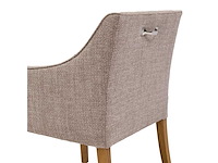 Riviera maison savile row dac bright taupe eetkamerstoel (4x) - afbeelding 6 van  6