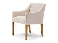 Riviera maison savile row dac glosy flax eetkamerstoel (6x) - afbeelding 1 van  3
