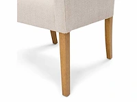 Riviera maison savile row dac glosy flax eetkamerstoel (6x) - afbeelding 2 van  2
