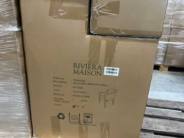 Riviera maison saville row pellini eetkamerstoel (4x) - afbeelding 9 van  11