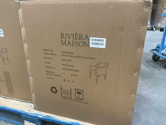 Riviera maison saville row pellini eetkamerstoel (4x) - afbeelding 9 van  10