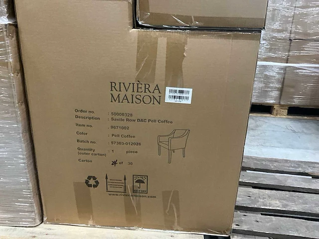 Riviera maison saville row pellini eetkamerstoel (4x) - afbeelding 3 van  11