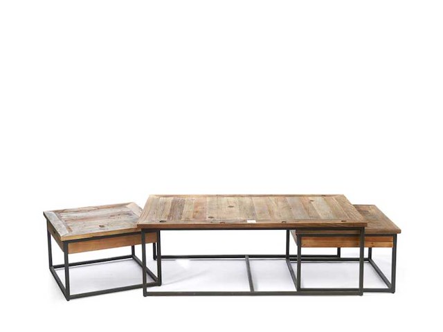Riviera maison shelter ct s/3 salontafel set van 3 - afbeelding 2 van  5