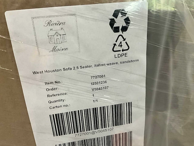Rivièra maison west houston sofa 2,5 zits - afbeelding 7 van  8