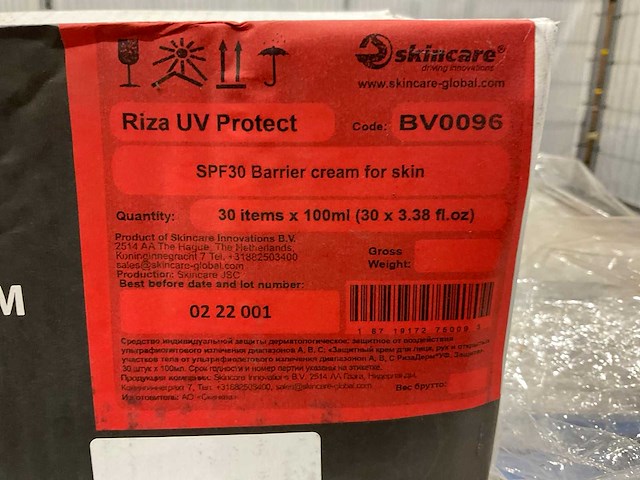 Riza uv potect spf 30 industriële handzeep en handcrème 100 ml - afbeelding 8 van  8