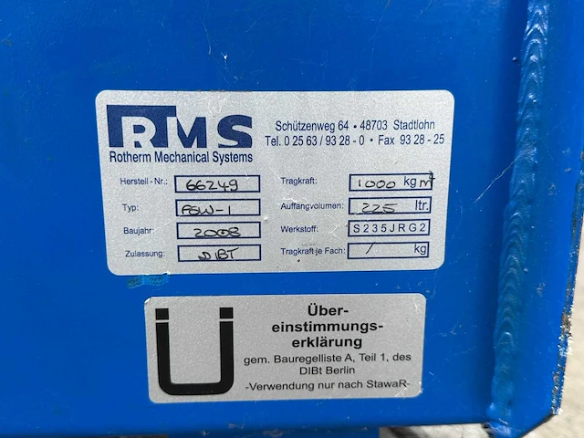 Rms - 2008 - psw-1 - olie lekbak - afbeelding 3 van  6
