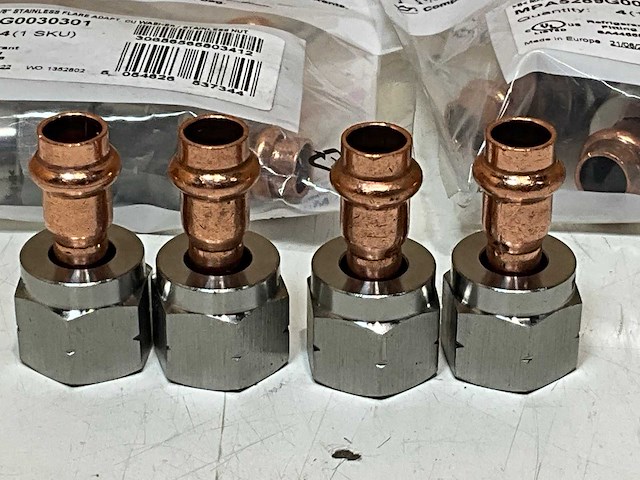 Roba flare koppeling maxipro 3/8" rvs wartel 3/8" 1x pers incl. losse afdichtring (16x) - afbeelding 2 van  2