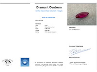 Robijn - 0.86 carat natuurlijke cabochon geslepen hoge kwaliteit robijn