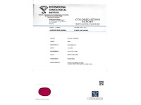 Robijn 1.32 carat echte robijn gecertificeerd - afbeelding 2 van  2