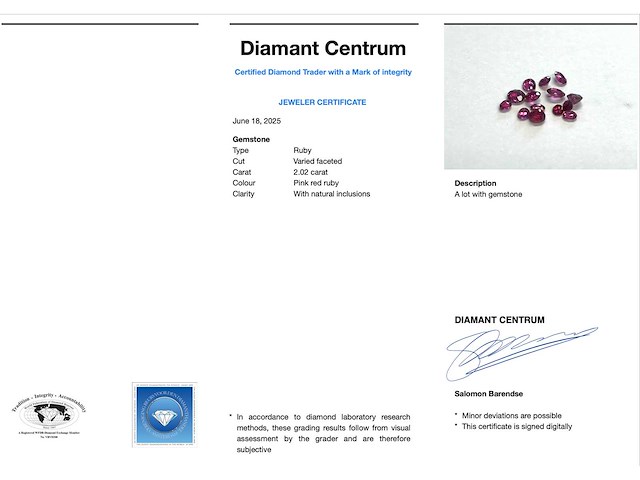 Robijn 2.02 carat natuurlijke robijn - afbeelding 2 van  2