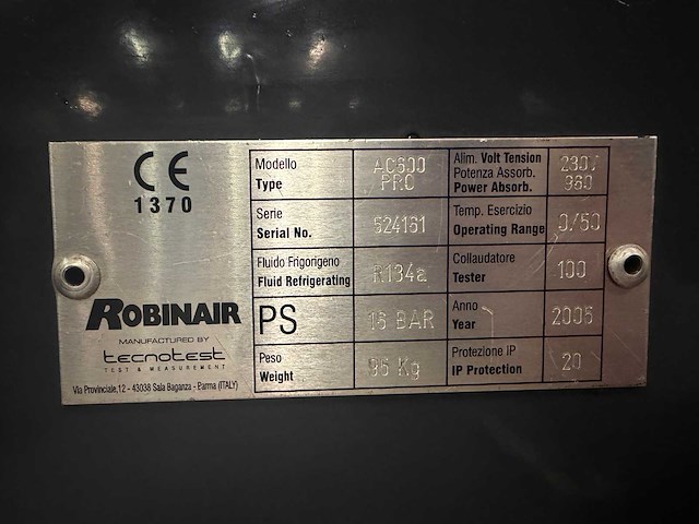 Robinair - 2005 - ac600 pro - airco test- en vulapparaat - afbeelding 7 van  7