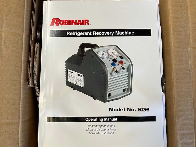 Robinair rg6 koelmiddelterugwinningsmachine - afbeelding 1 van  2