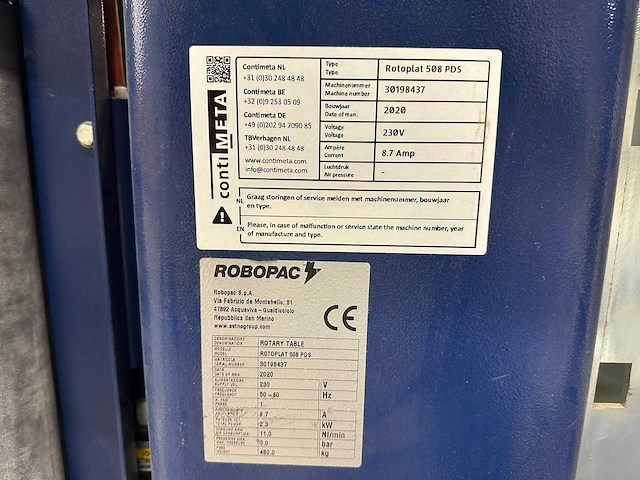 Robopac - 2020 - rotoplat508 pds - palletfoliewikkelaar - afbeelding 3 van  9