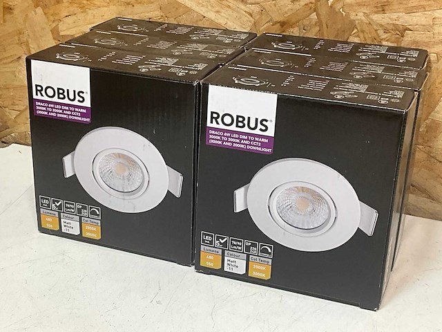 Robus draco led spot 6w 3000k (6x) - afbeelding 1 van  4