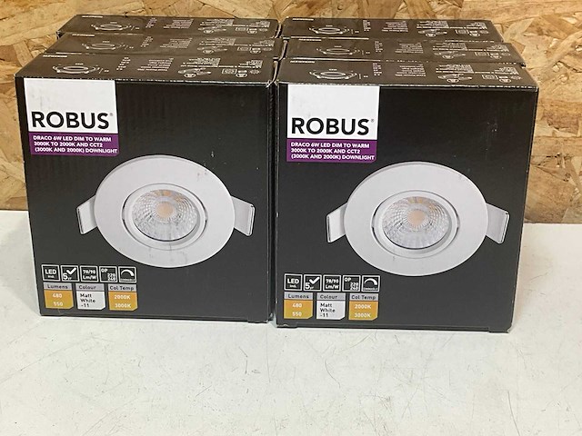 Robus draco led spot 6w 3000k (6x) - afbeelding 2 van  4