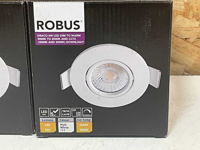Robus draco led spot 6w 3000k (6x) - afbeelding 3 van  4