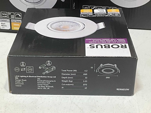 Robus draco led spot 6w 3000k (6x) - afbeelding 4 van  4