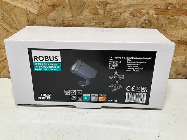 Robus rax4530-25 led spot 4.5w wand (4x) - afbeelding 4 van  4