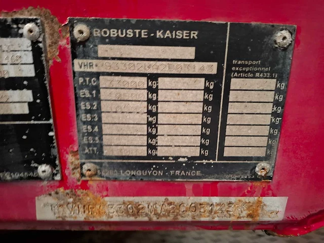Robuste kaiser - 2010 - s3302v - oplegger - afbeelding 5 van  22