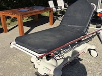 Robuuste en professionele verrijdbare brancard/brancardtrolley, strijker, zwart - afbeelding 3 van  4