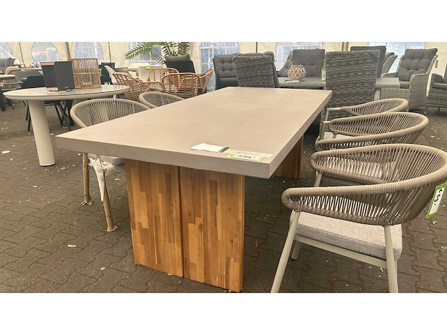 Rock - sand acacia - tuintafel(235x95cm) - afbeelding 2 van  5