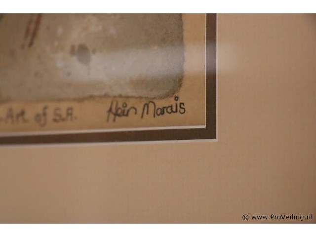 Rock‑art of s.a. ingelijst kunstwerk - afbeelding 3 van  4