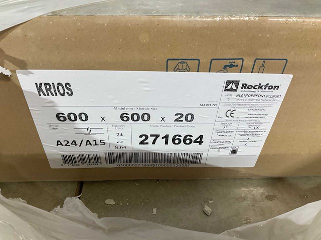 Rockfon krios systeemplafondplaten 60 x 60 - afbeelding 2 van  2