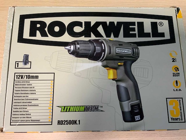 Rockwell rd2500k.1 boormachine 12v - afbeelding 2 van  3