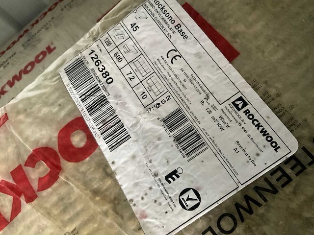 Rockwool - rocksono base - 2 pak 1200x600 mm = 11,52 m2 - isolatie (2x) - afbeelding 3 van  3