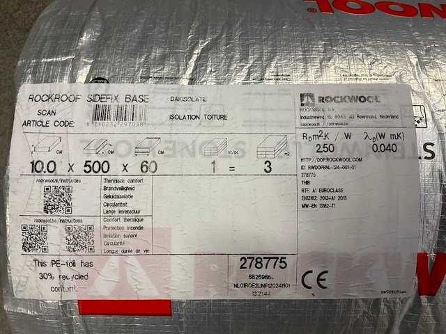 Rockwool sidefix base steenwol isolatie - afbeelding 3 van  3