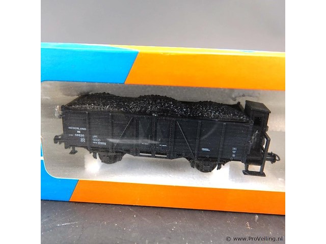 Roco goederenwagen (kolenwagen) met remmershuis van de nederlandse spoorwegen (ns) - afbeelding 2 van  3