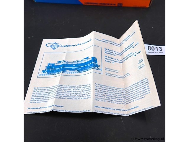 Roco locomotief baureihe 181 van de deutsche bundesbahn modelnr: 4142b - afbeelding 3 van  5