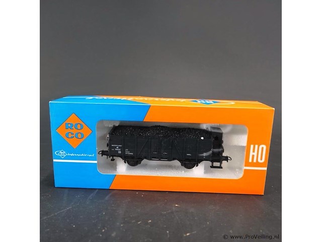 Roco open hogeboordwagen met remmershuis van de nederlandse spoorwegen (ns) modelnr: 4390b - afbeelding 2 van  3