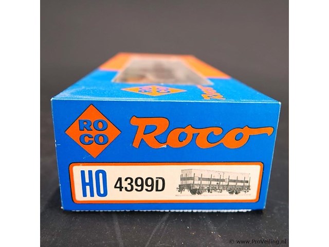 Roco rongen- of containerwagen van de duitse spoorwegen (db), beladen met containers modelnr: 4399d - afbeelding 3 van  3